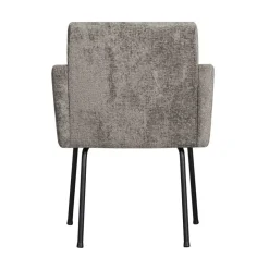 Mount Eetkamerstoel Met Armleuning Grof Geweven Stof Taupe
