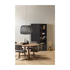 Move Schuifdeurkast Dennenhout Matzwart 120cm