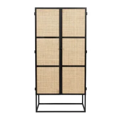 Muji hoge wandkast met 6 vakken rotan 70cm