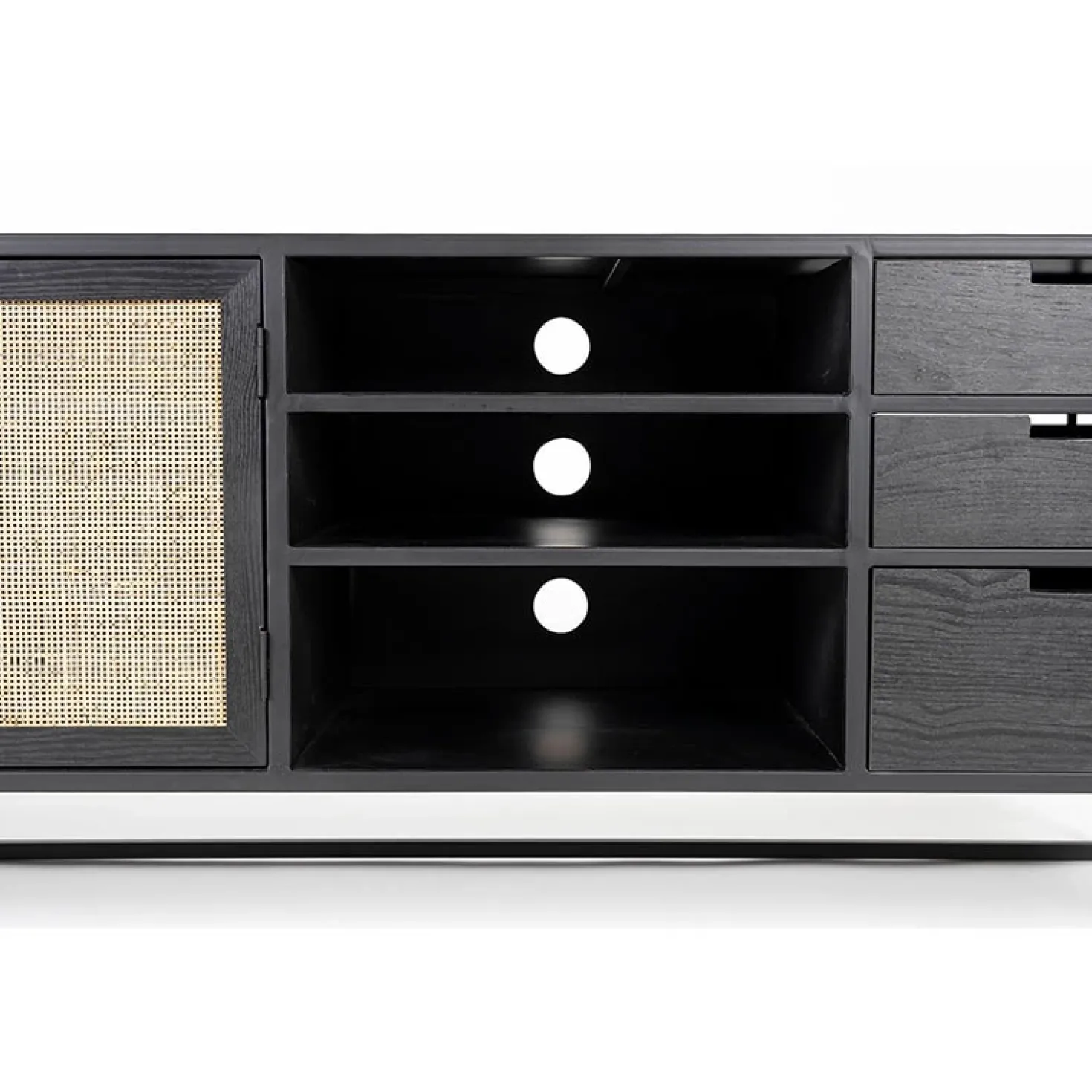 Muji tv meubel met 3 lades rotan 150cm