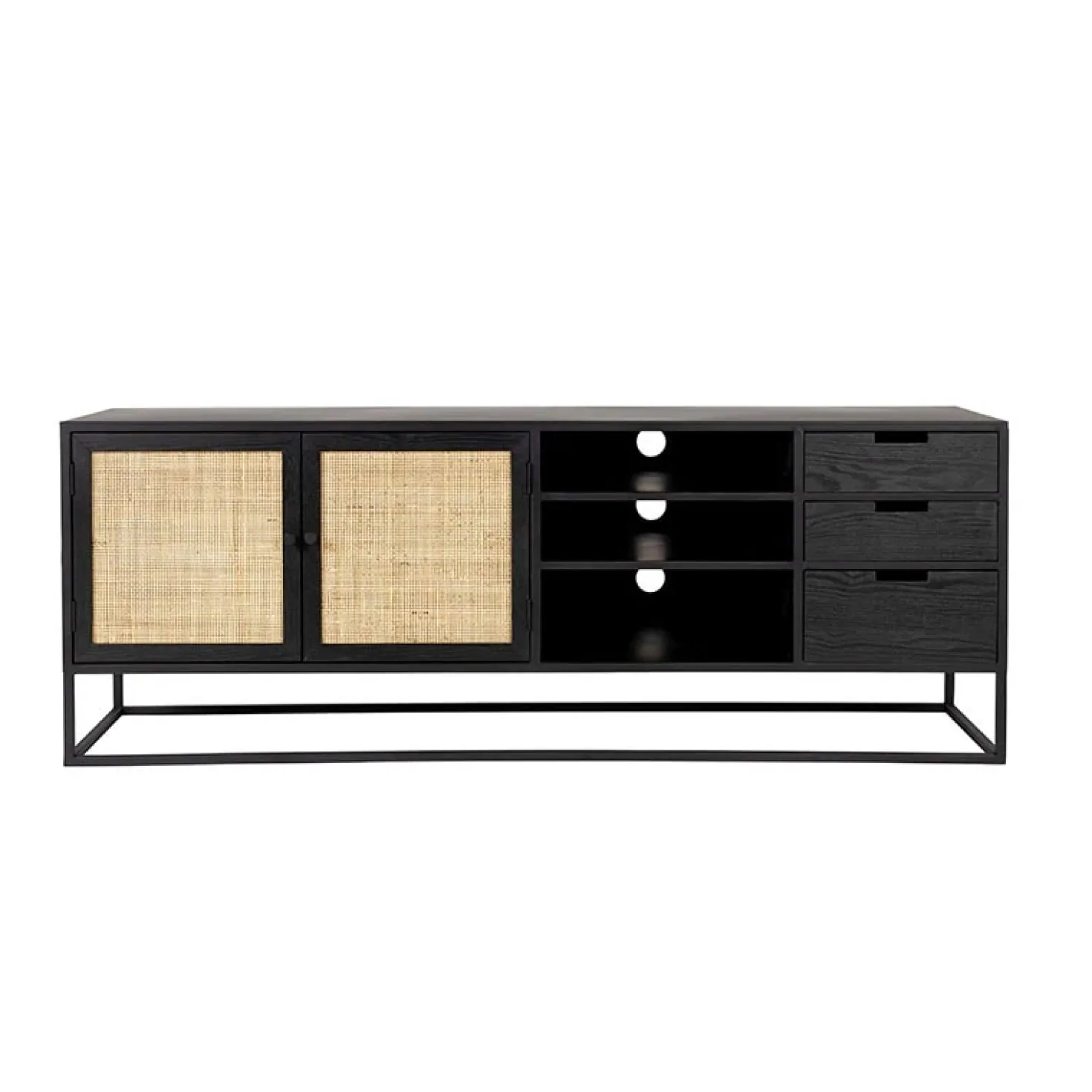 Muji tv meubel met 3 lades rotan 150cm