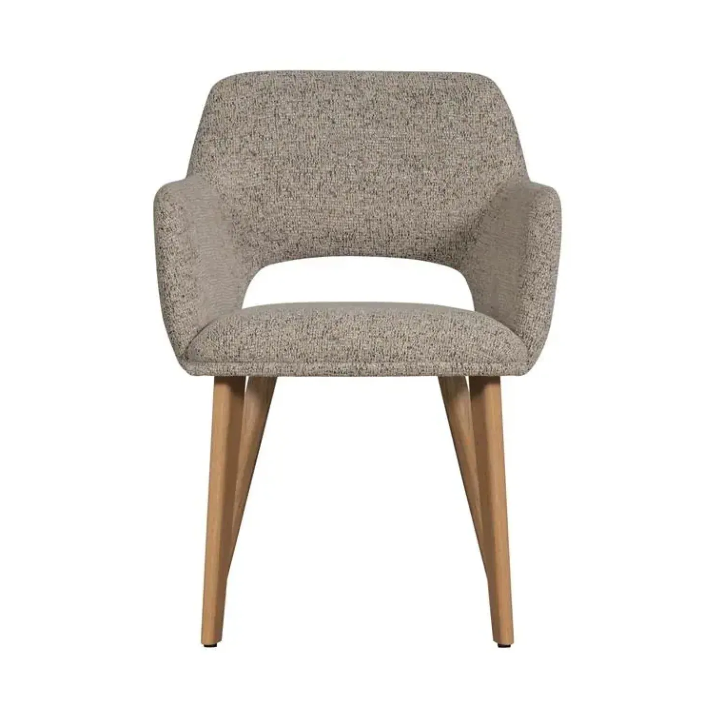 Murat Eetkamerstoel Naturel Met Houten Poot Naturel