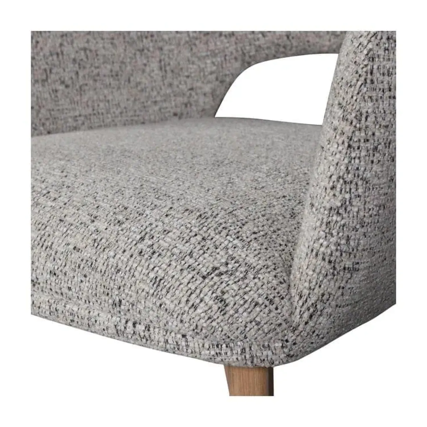 Murat Eetkamerstoel Naturel Met Houten Poot Naturel