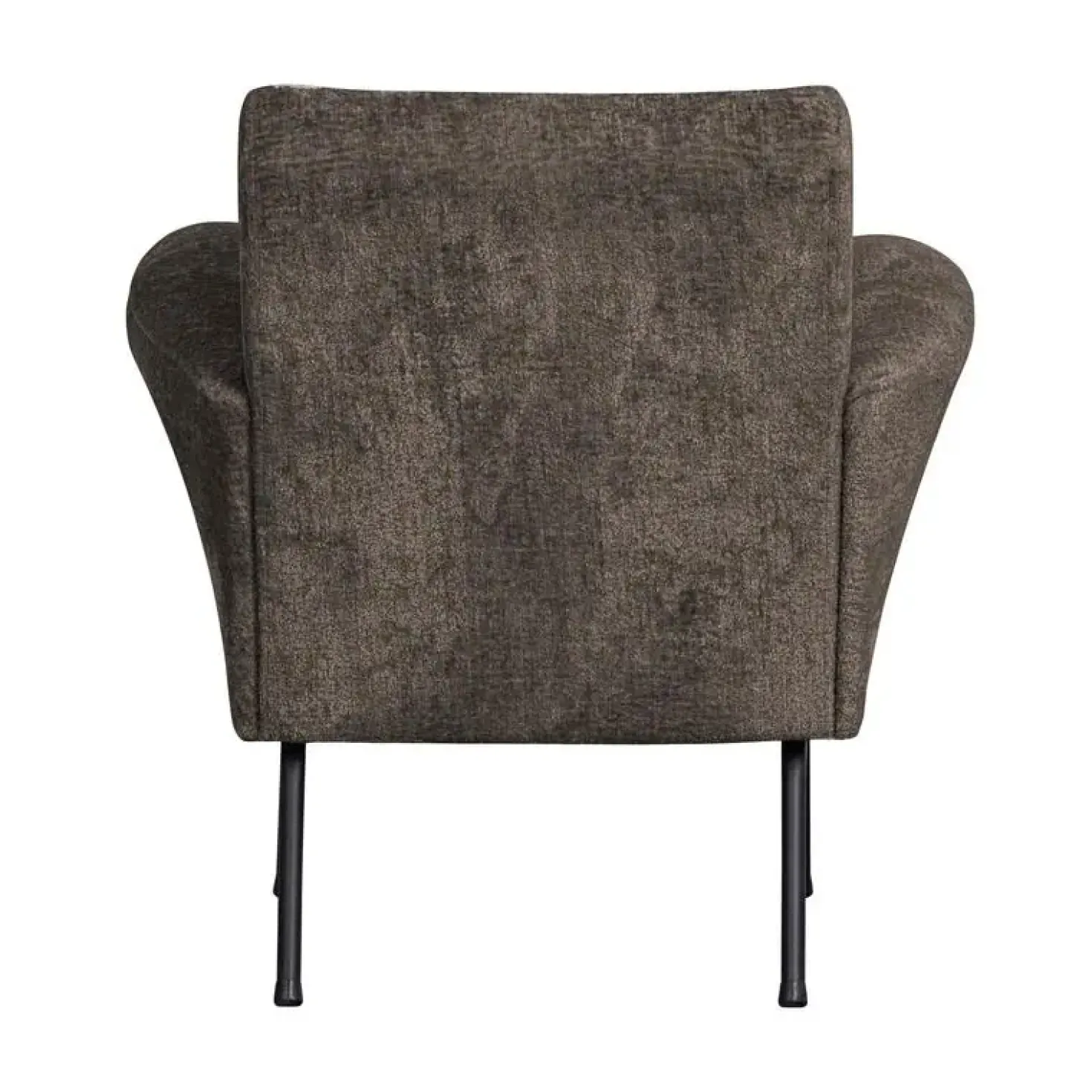 Muse Fauteuil Grof Geweven Stof Grijs/Bruin