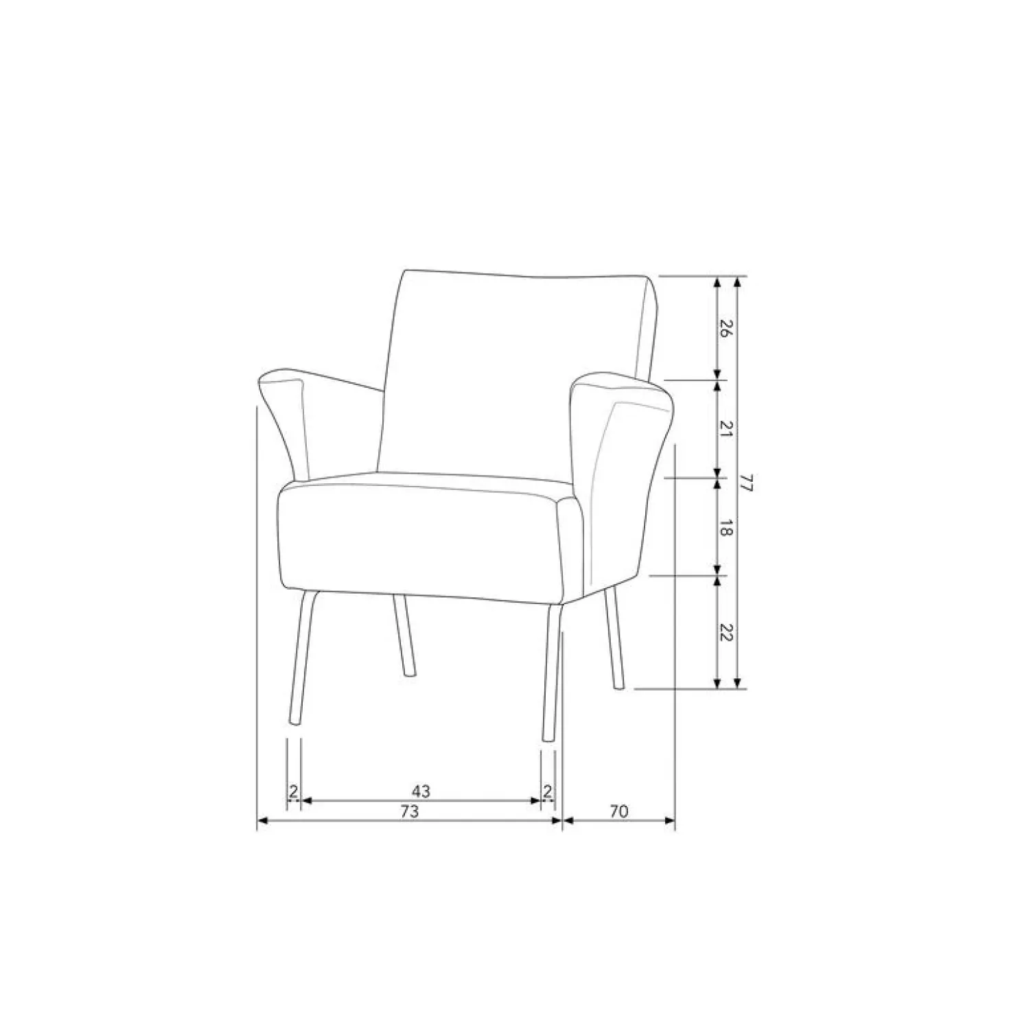 Muse Fauteuil Grof Geweven Stof Naturel