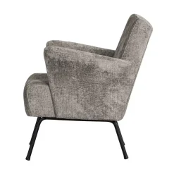 Muse Fauteuil Grof Geweven Stof Taupe