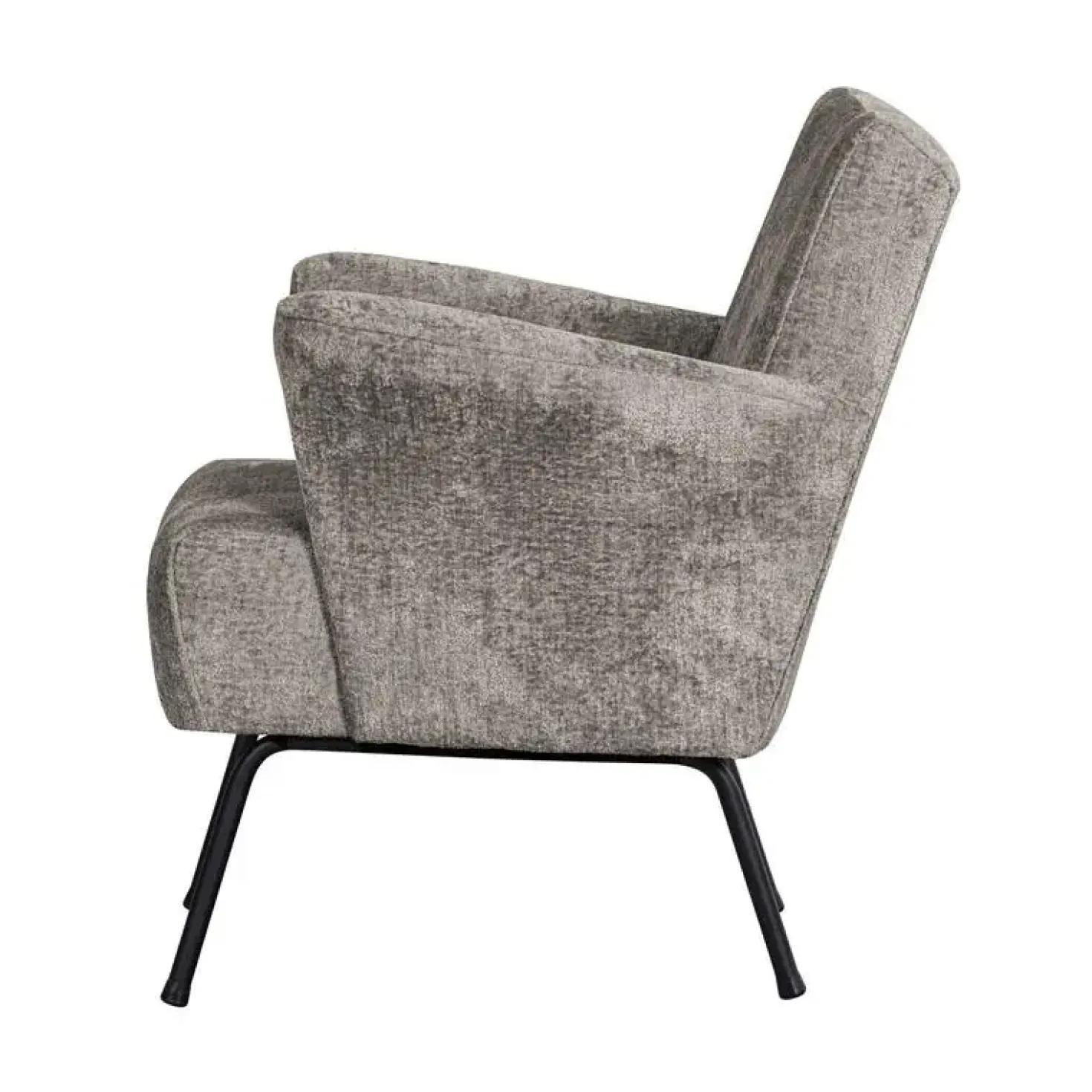 Muse Fauteuil Grof Geweven Stof Taupe
