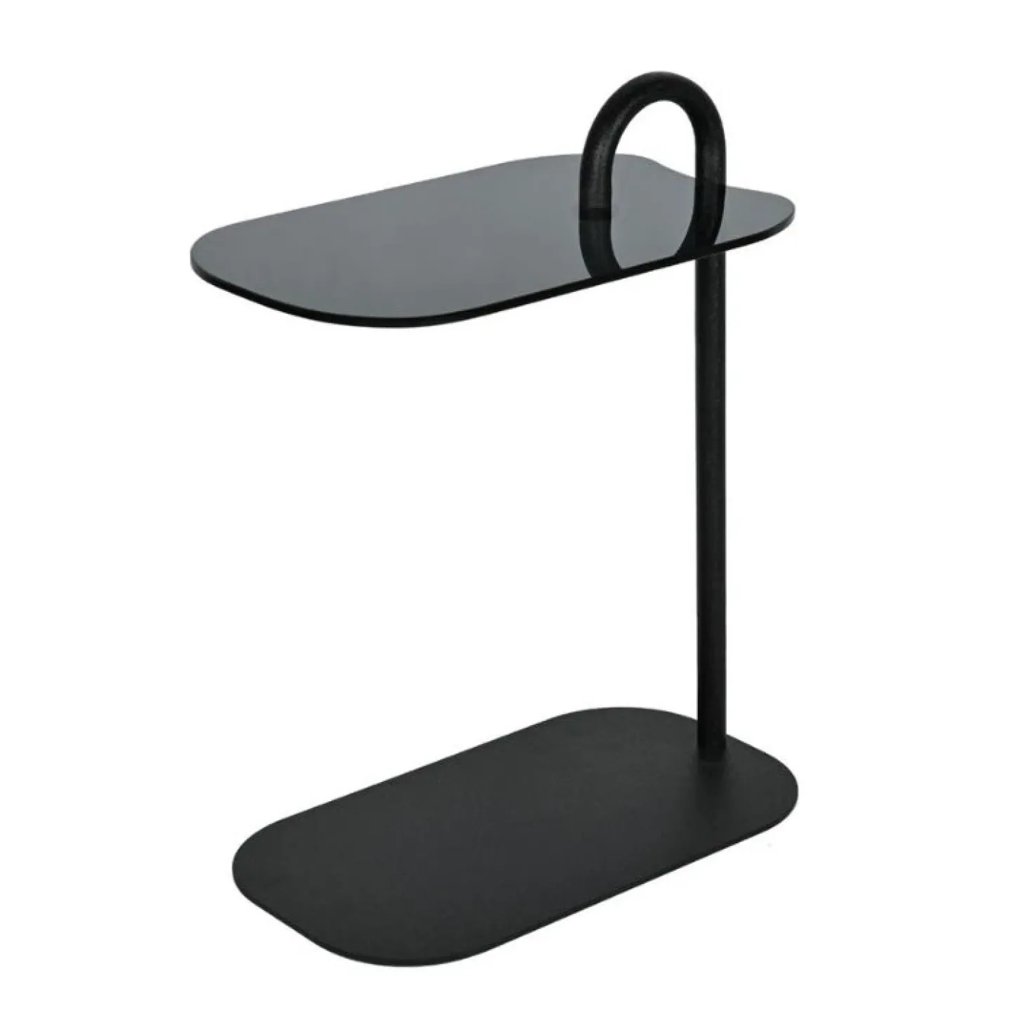 Mylon Bijzettafel Glas zwart 48cm
