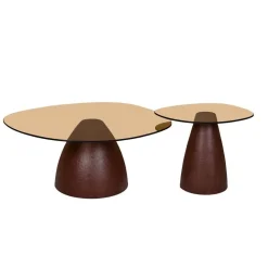 Mylon Salontafel glas Burgundy 50cm