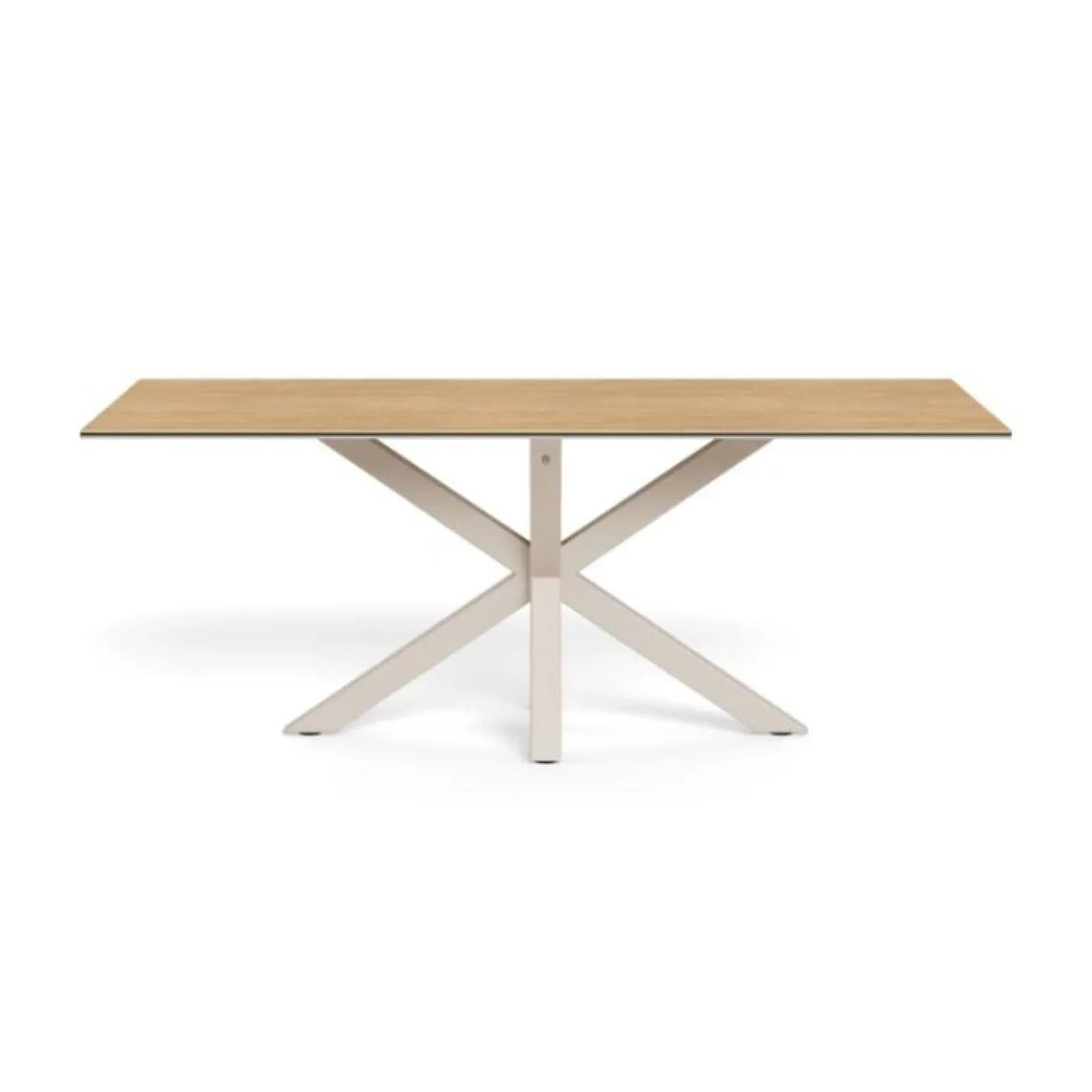 Myrthe Eettafel Keramiek met beige poot 200 cm