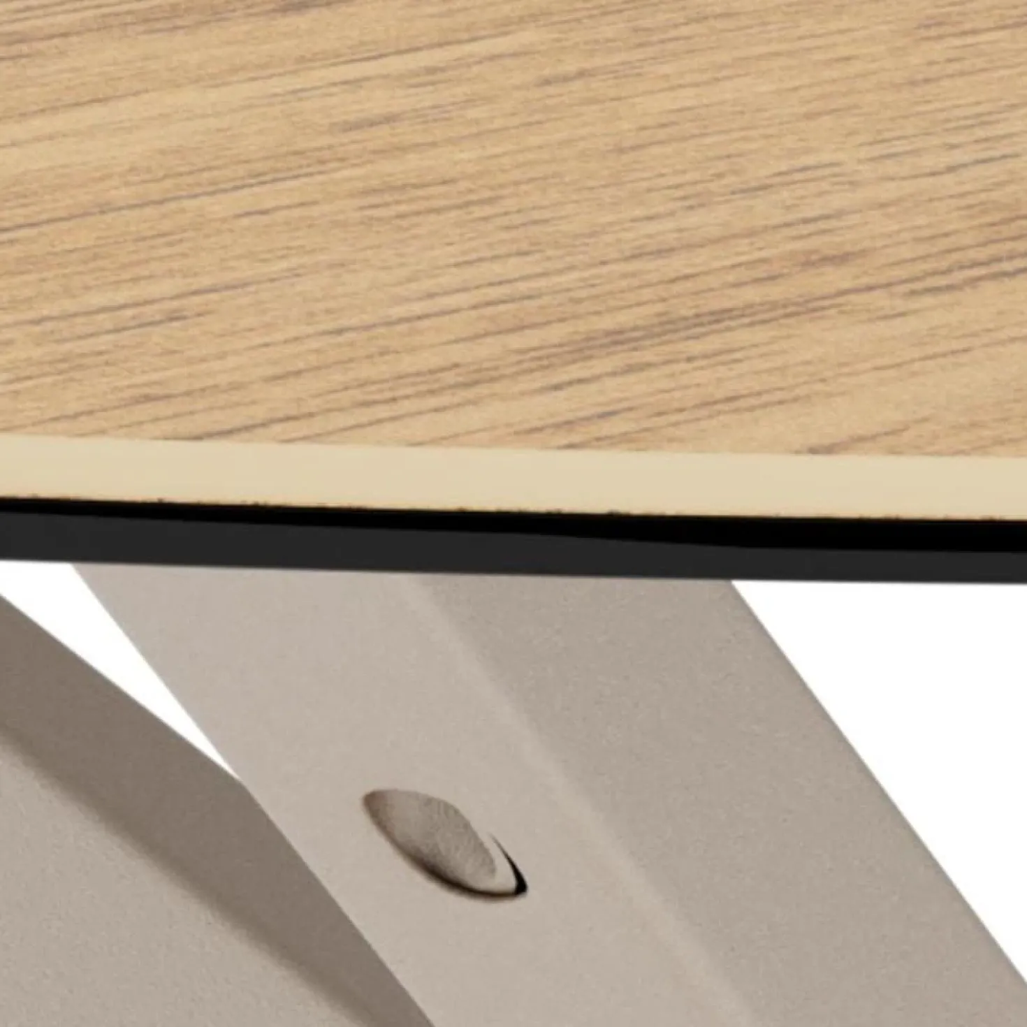 Myrthe Salontafel rond Keramiek met beige poot 82 cm