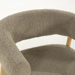 Mysa Fauteuil Taupe Hout