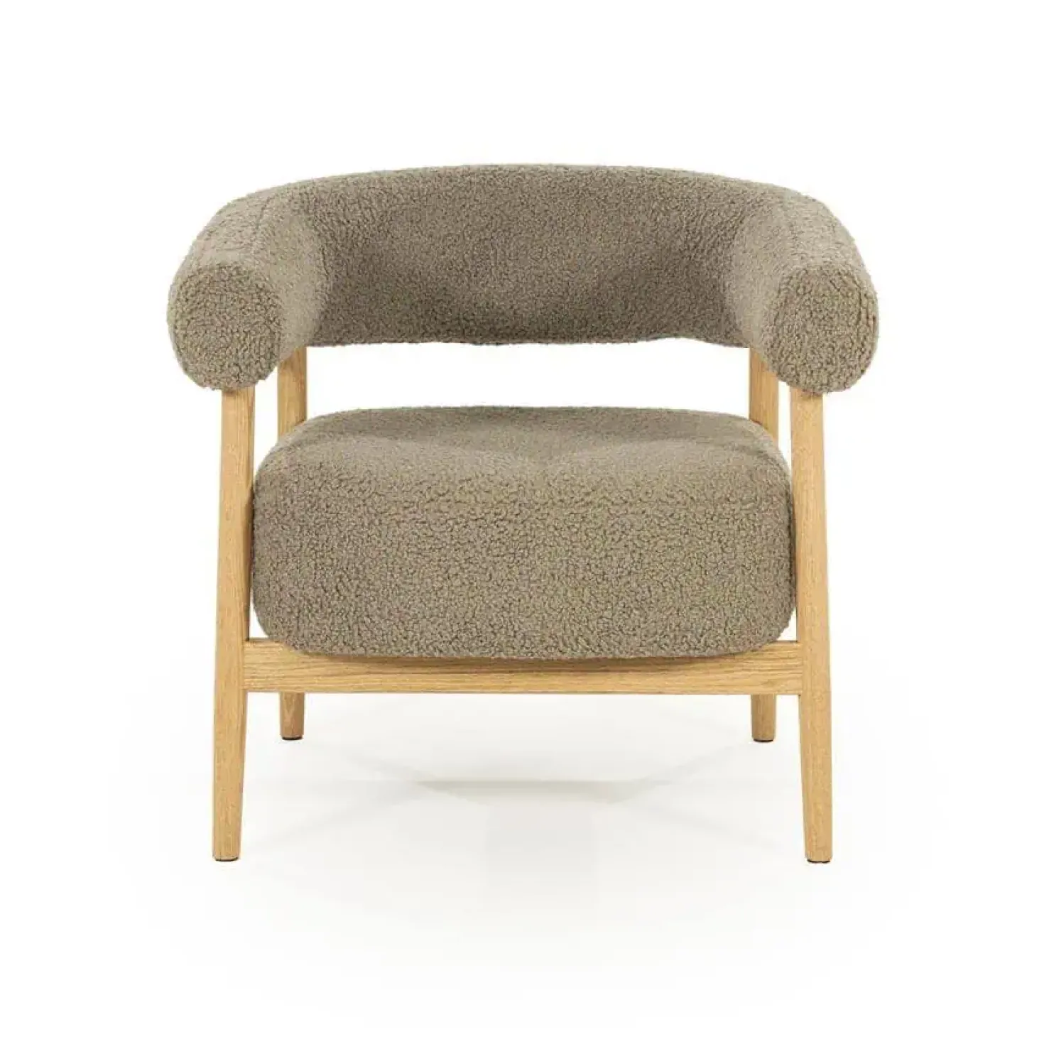 Mysa Fauteuil Taupe Hout
