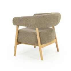 Mysa Fauteuil Taupe Hout