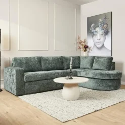 MySofa Alta Groen 2,5 zits + Divan Rechts