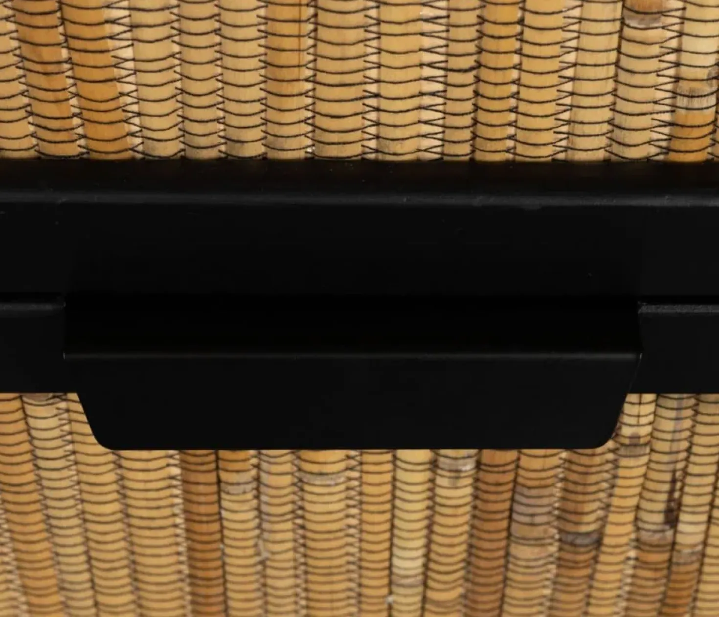 Nachtkastje Yasu Rotan Zwart 45cm