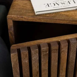 Namra nachtkastje set van 2 mangohout zandkleur