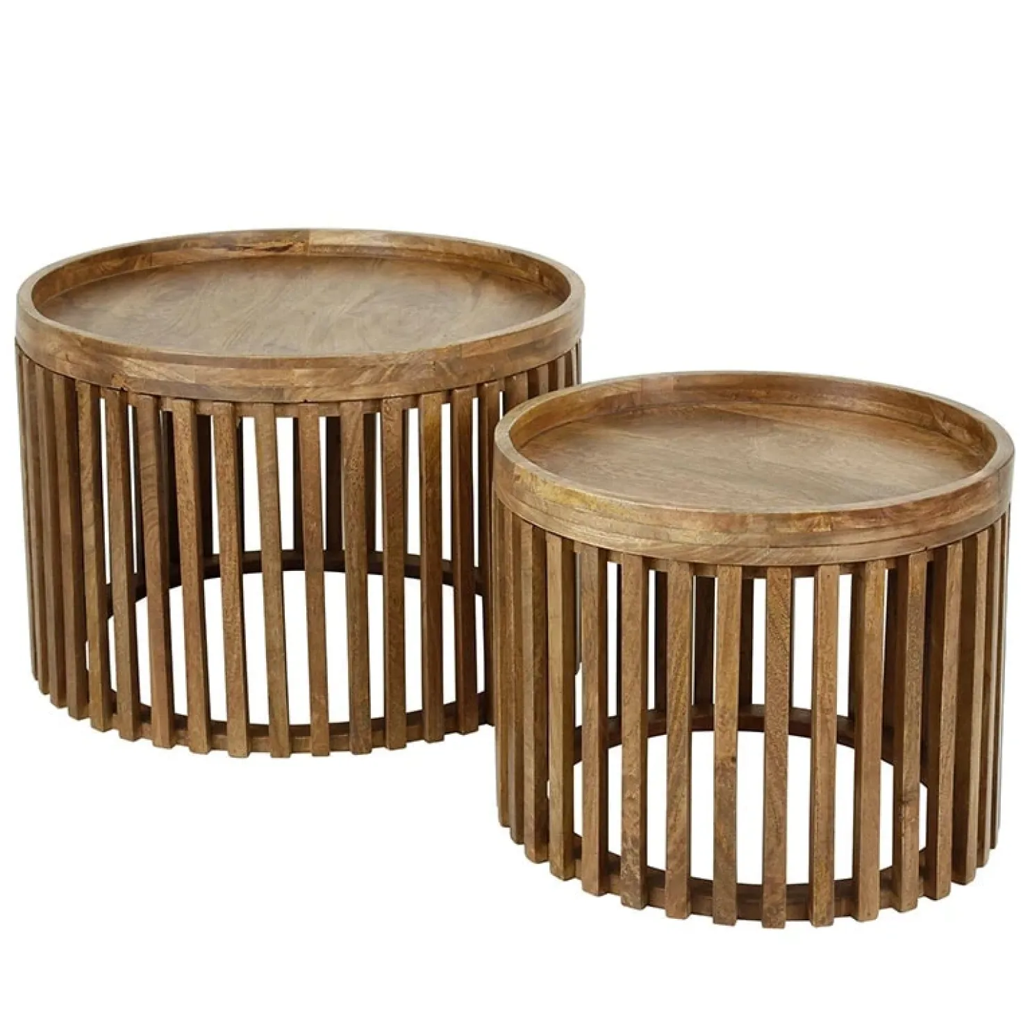 Namra salontafel set van 2 mangohout zandkleur