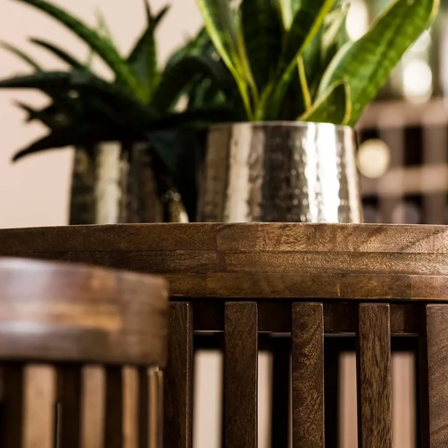 Namra salontafel set van 2 mangohout zandkleur