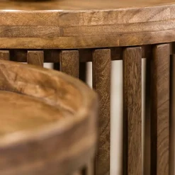 Namra salontafel set van 2 mangohout zandkleur