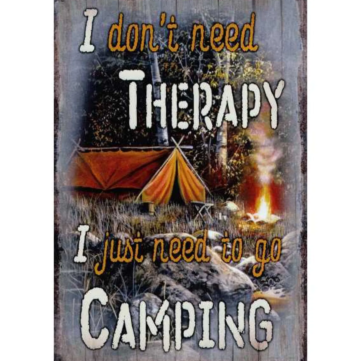 Need to go Camping - metalen bord