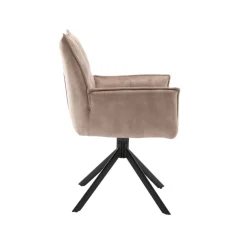 Nelly eetkamerstoel velvet beige