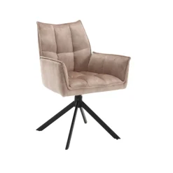 Nelly eetkamerstoel velvet beige