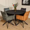 Nelly eetkamerstoel velvet gold