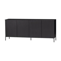 New Gravure Dressoir grenen zwart 200 cm