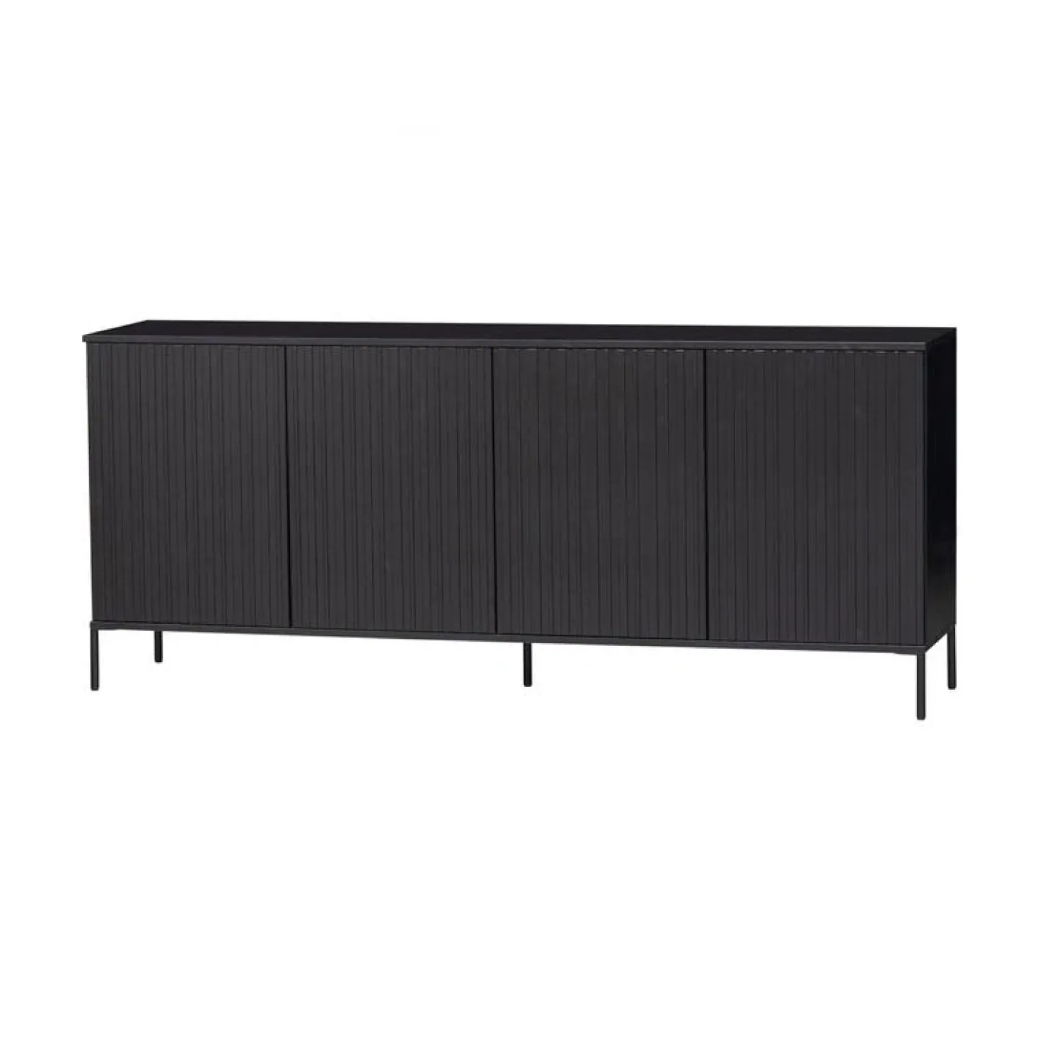 New Gravure Dressoir grenen zwart 200 cm