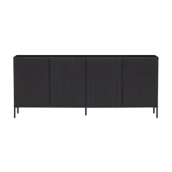 New Gravure Dressoir grenen zwart 200 cm