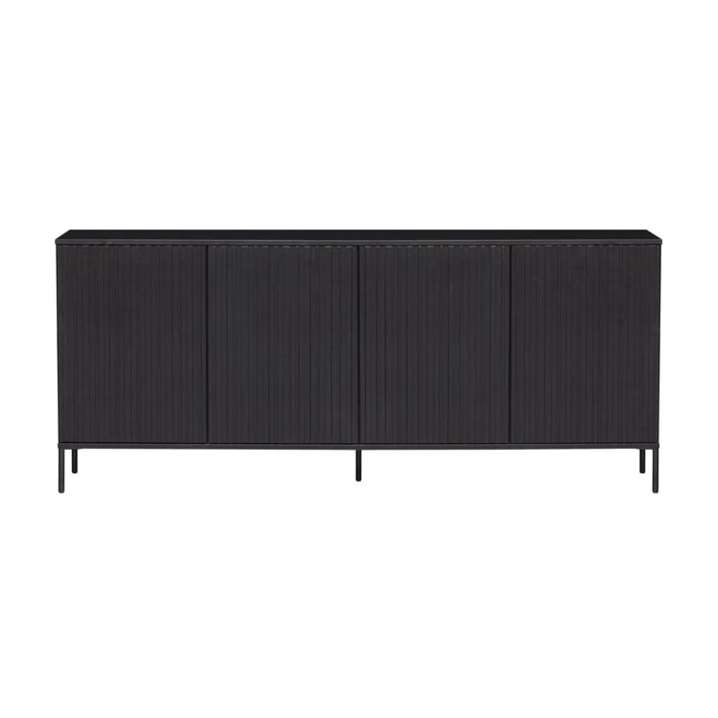 New Gravure Dressoir grenen zwart 200 cm
