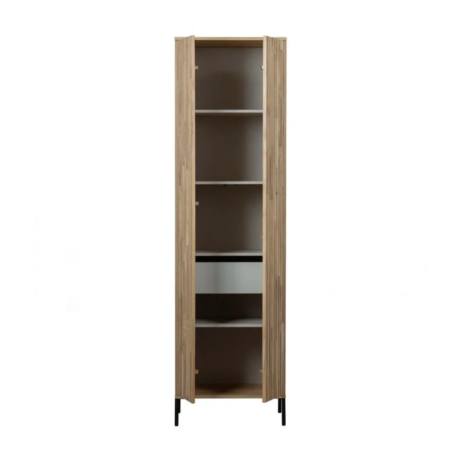New Gravure Hoge kast met lade eiken naturel 60 cm