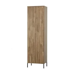New Gravure Hoge kast met lade eiken naturel 60 cm