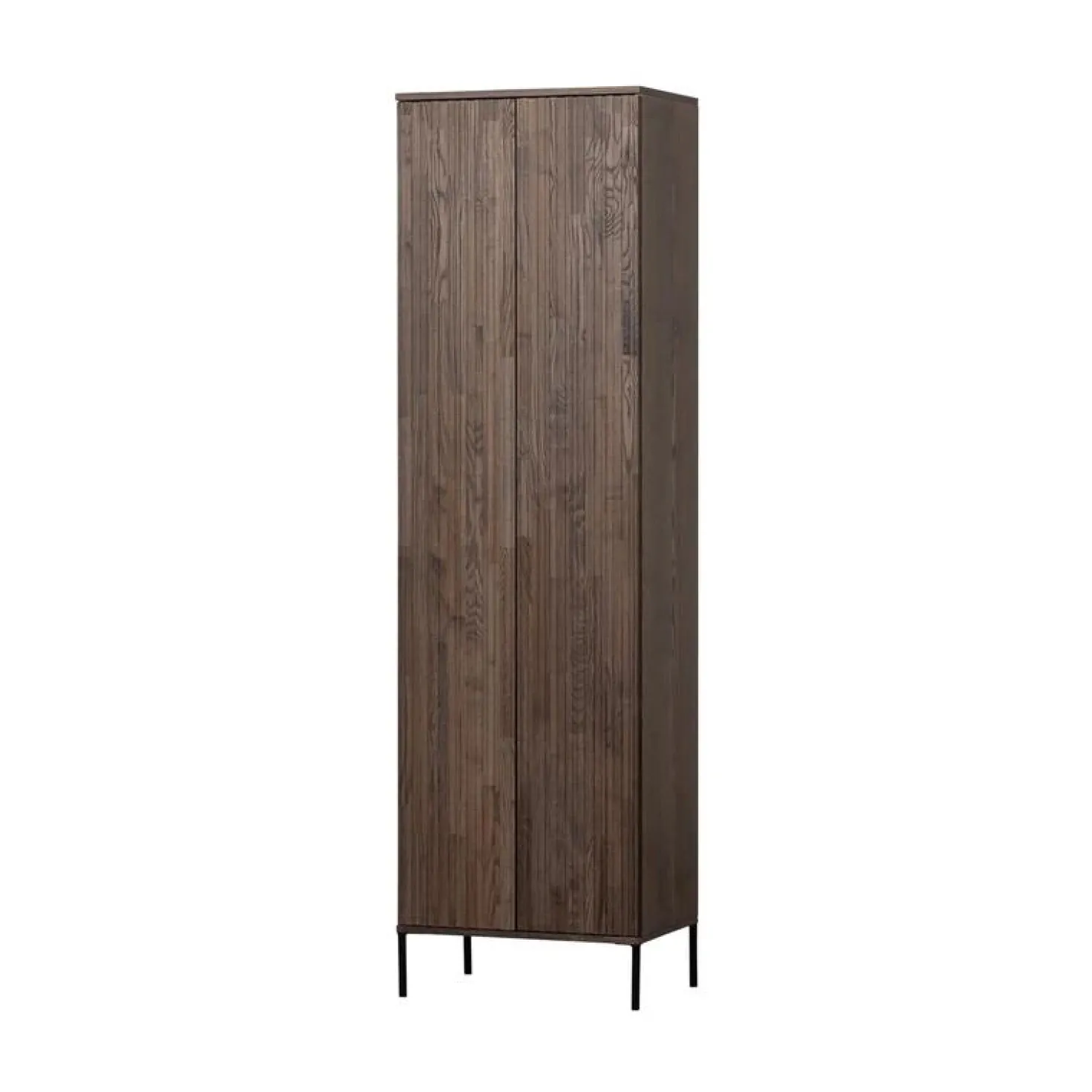 New Gravure Hoge kast met lade essen fineer espresso 60 cm