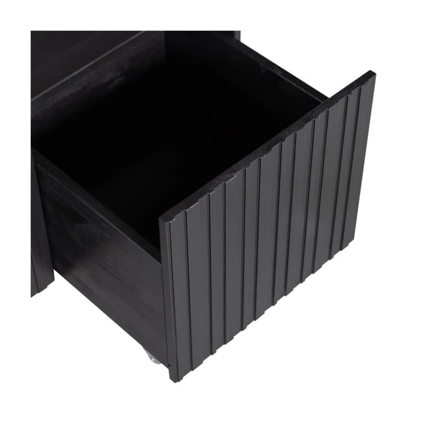 New Gravure Kistbank grenen zwart 88 cm