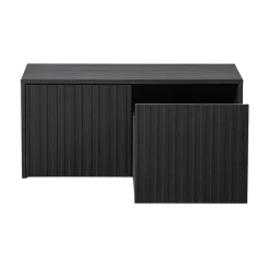 New Gravure Kistbank grenen zwart 88 cm
