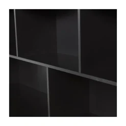 New Gravure Opzetkast grenen zwart 200 cm