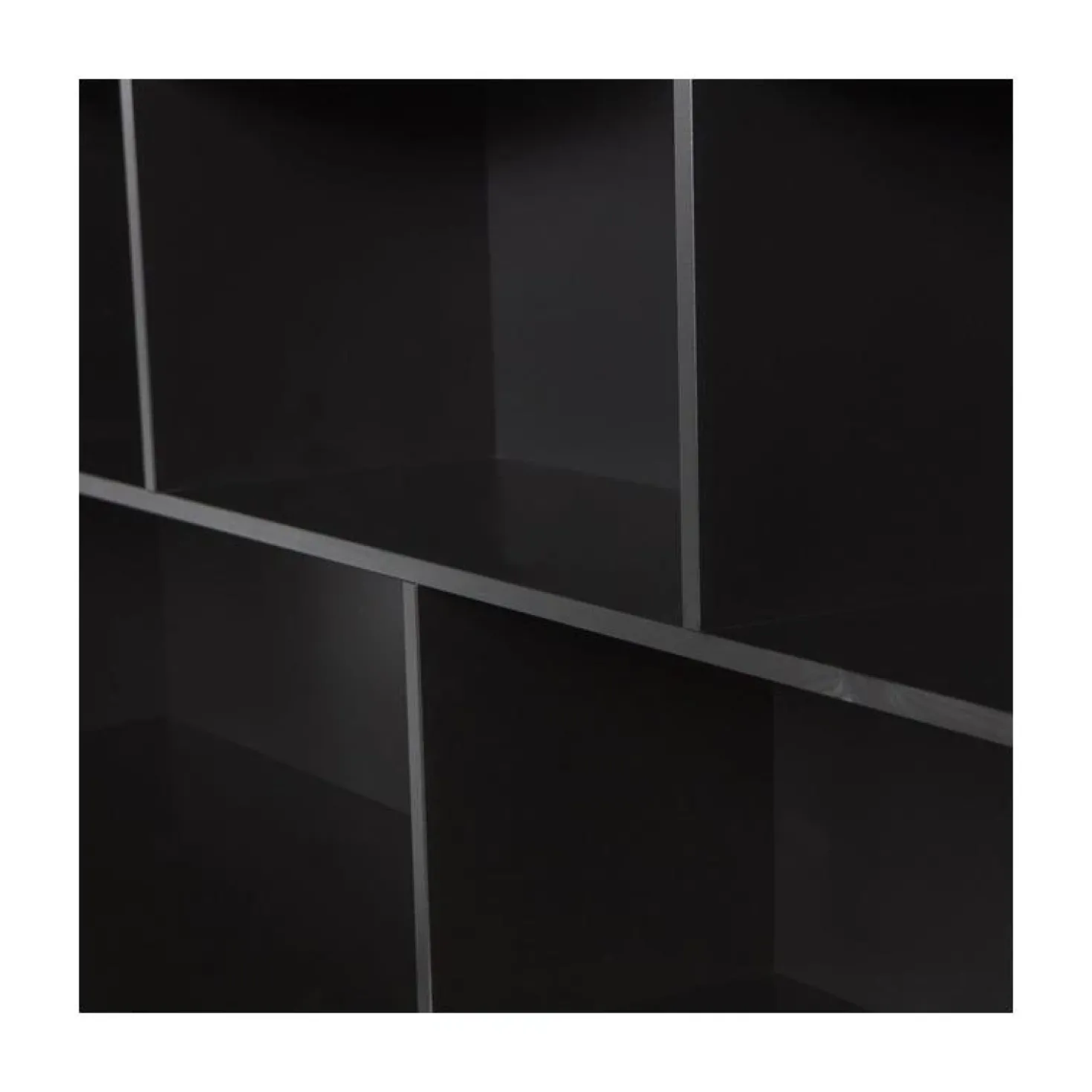 New Gravure Opzetkast grenen zwart 200 cm