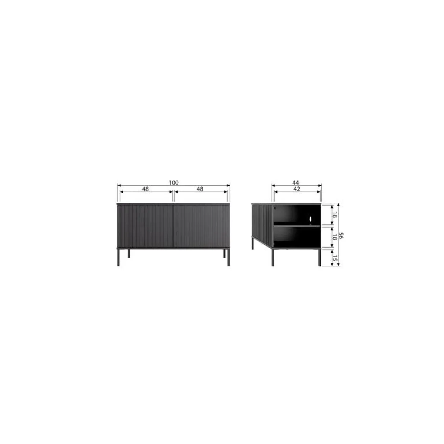 New Gravure Tv meubel eiken naturel 100 cm