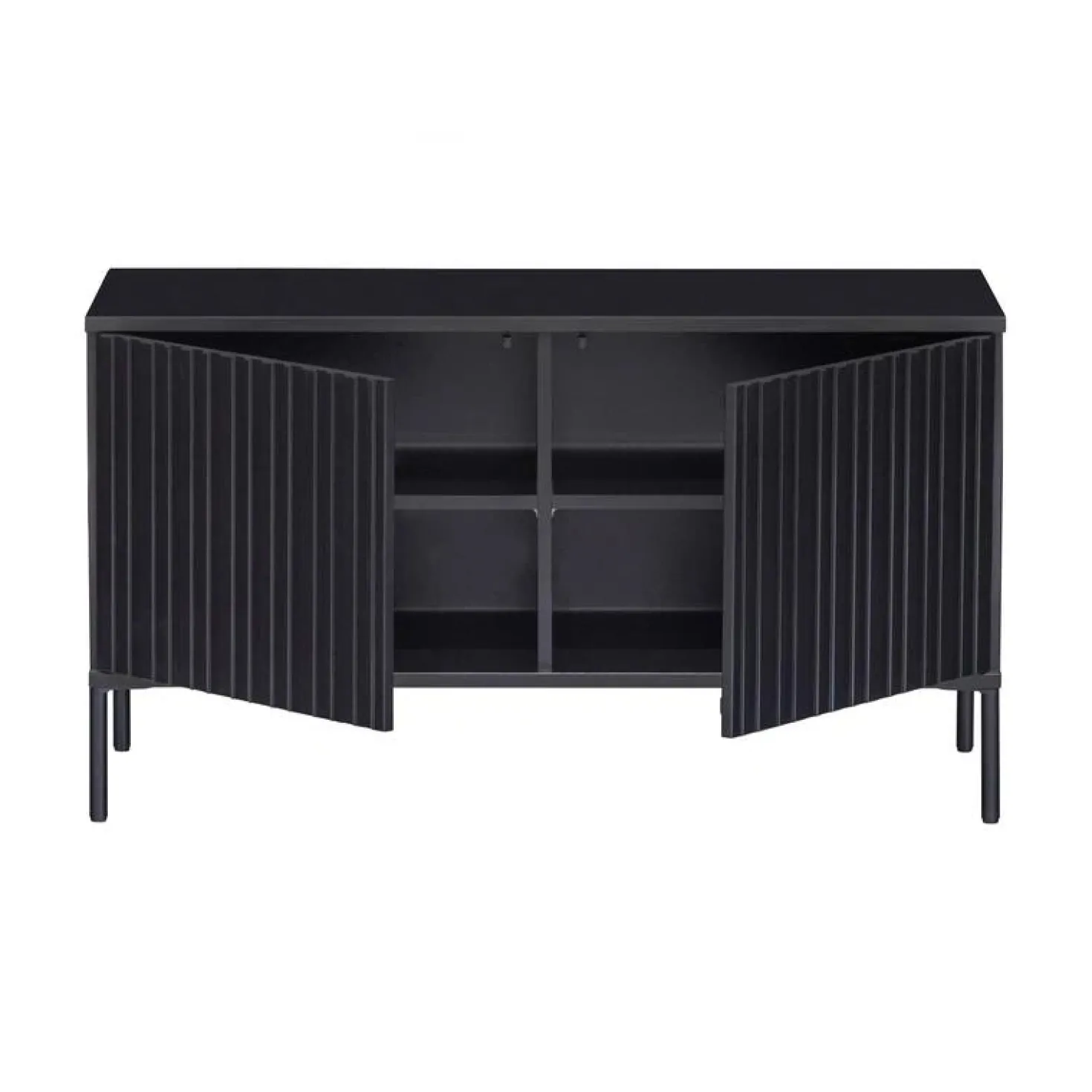 New Gravure Tv meubel grenen zwart 100 cm