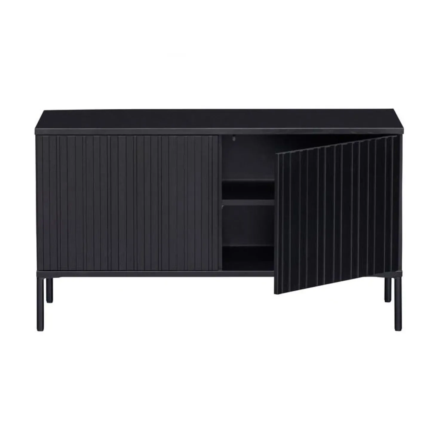 New Gravure Tv meubel grenen zwart 100 cm