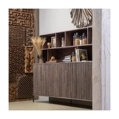 New Gravure Wandkast essen fineer espresso 200 cm