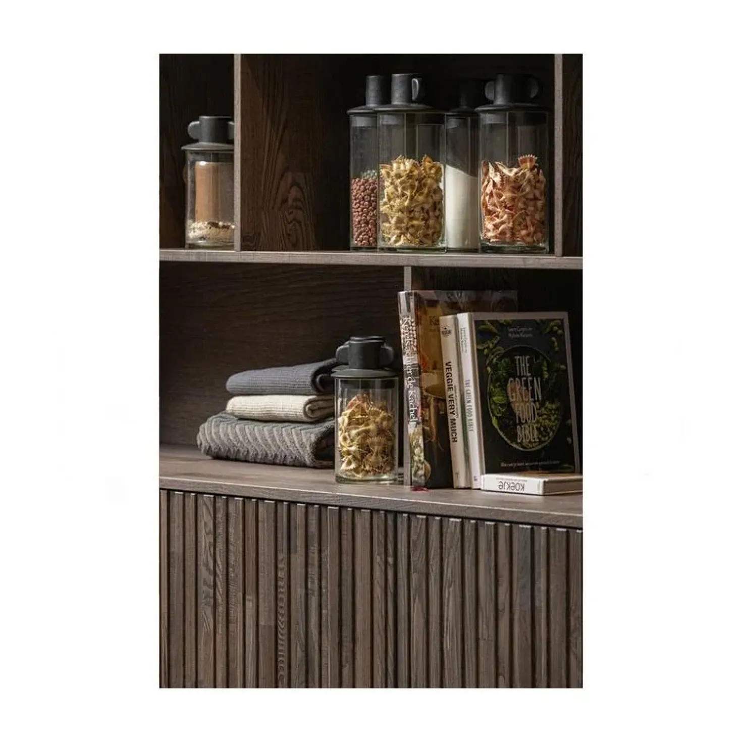 New Gravure Wandkast essen fineer espresso 200 cm