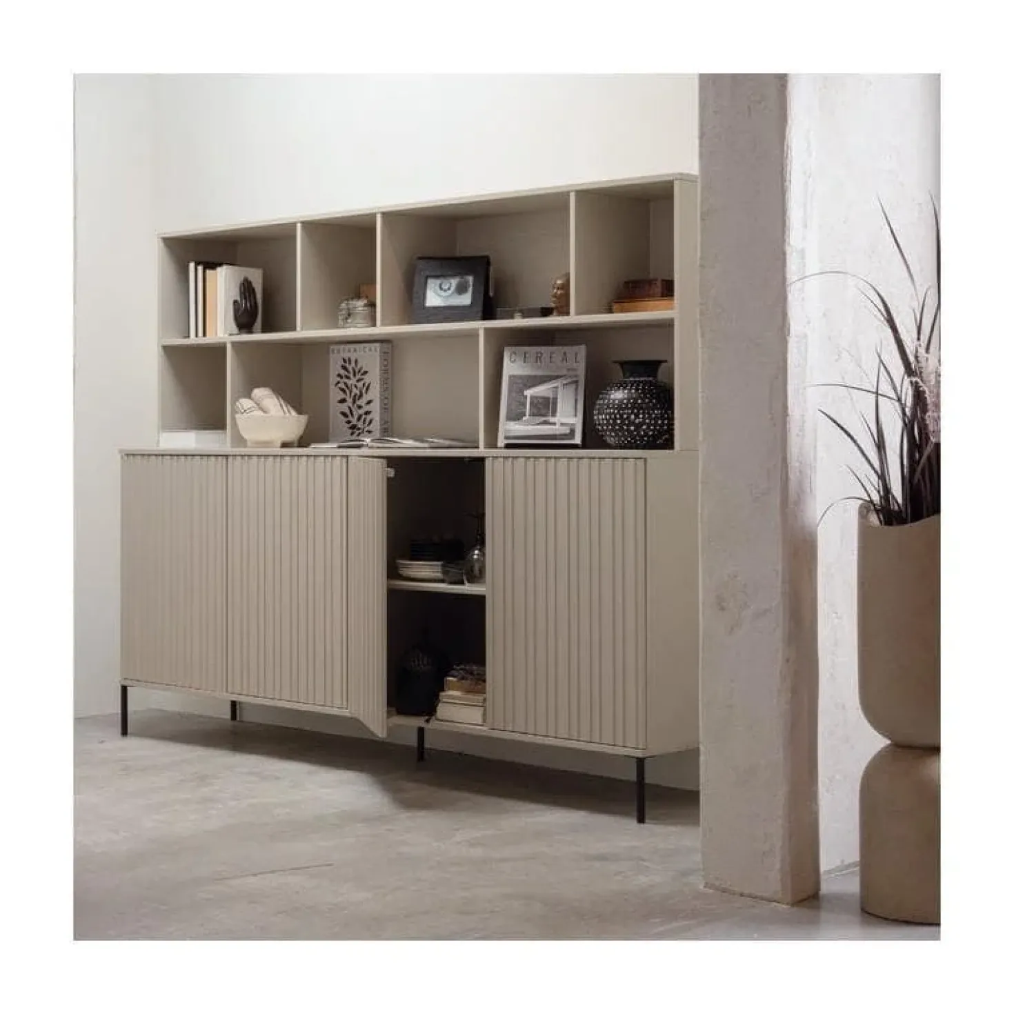 New Gravure Wandkast grenen dust 200 cm