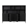 New Gravure Wandkast grenen zwart 200 cm