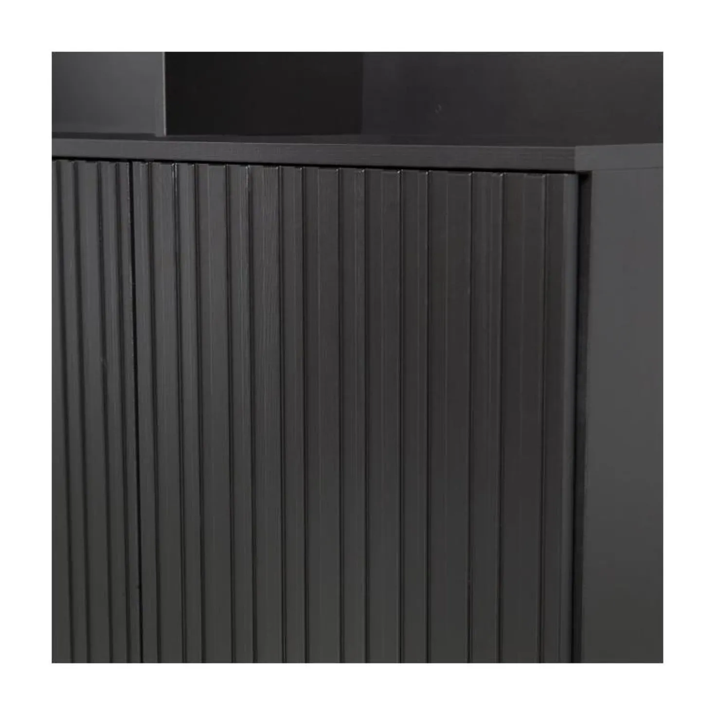 New Gravure Wandkast grenen zwart 200 cm