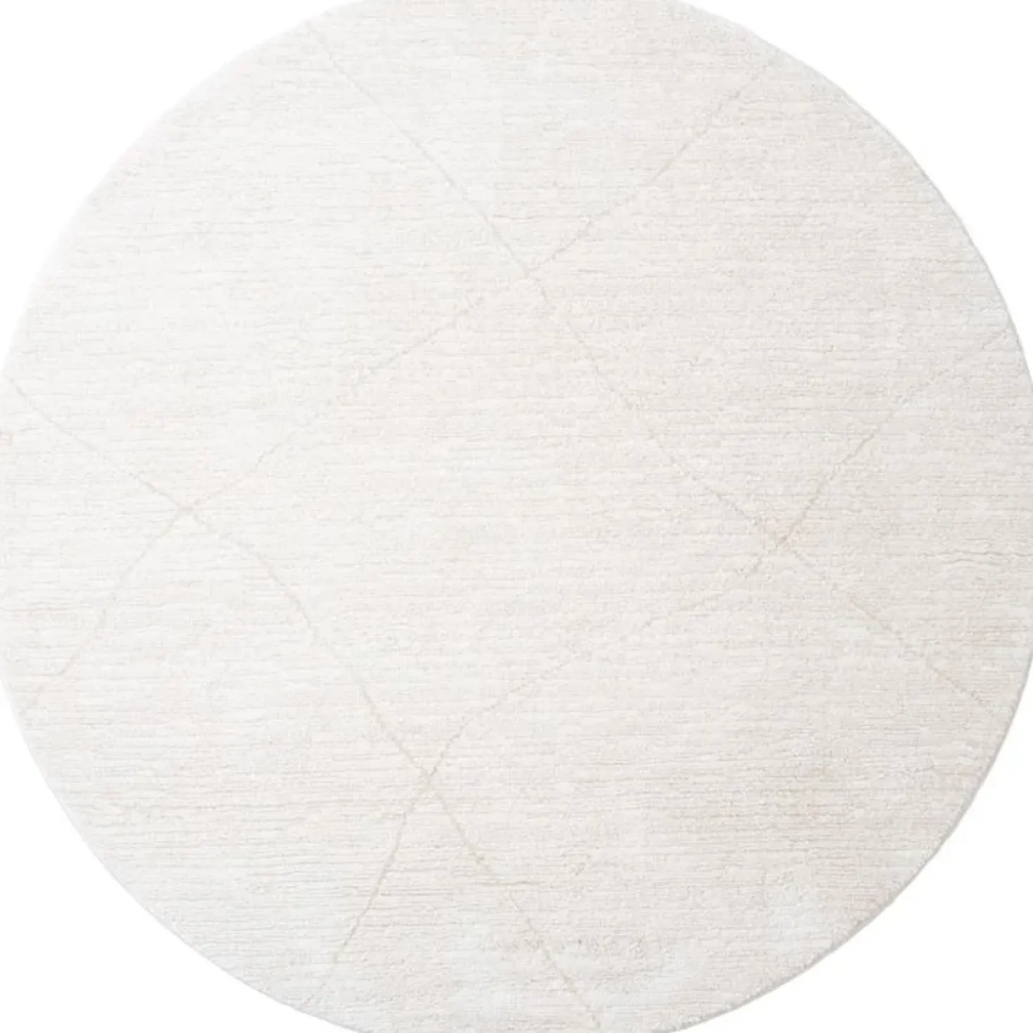 Nica vloerkleed Crème Rond 160x160cm