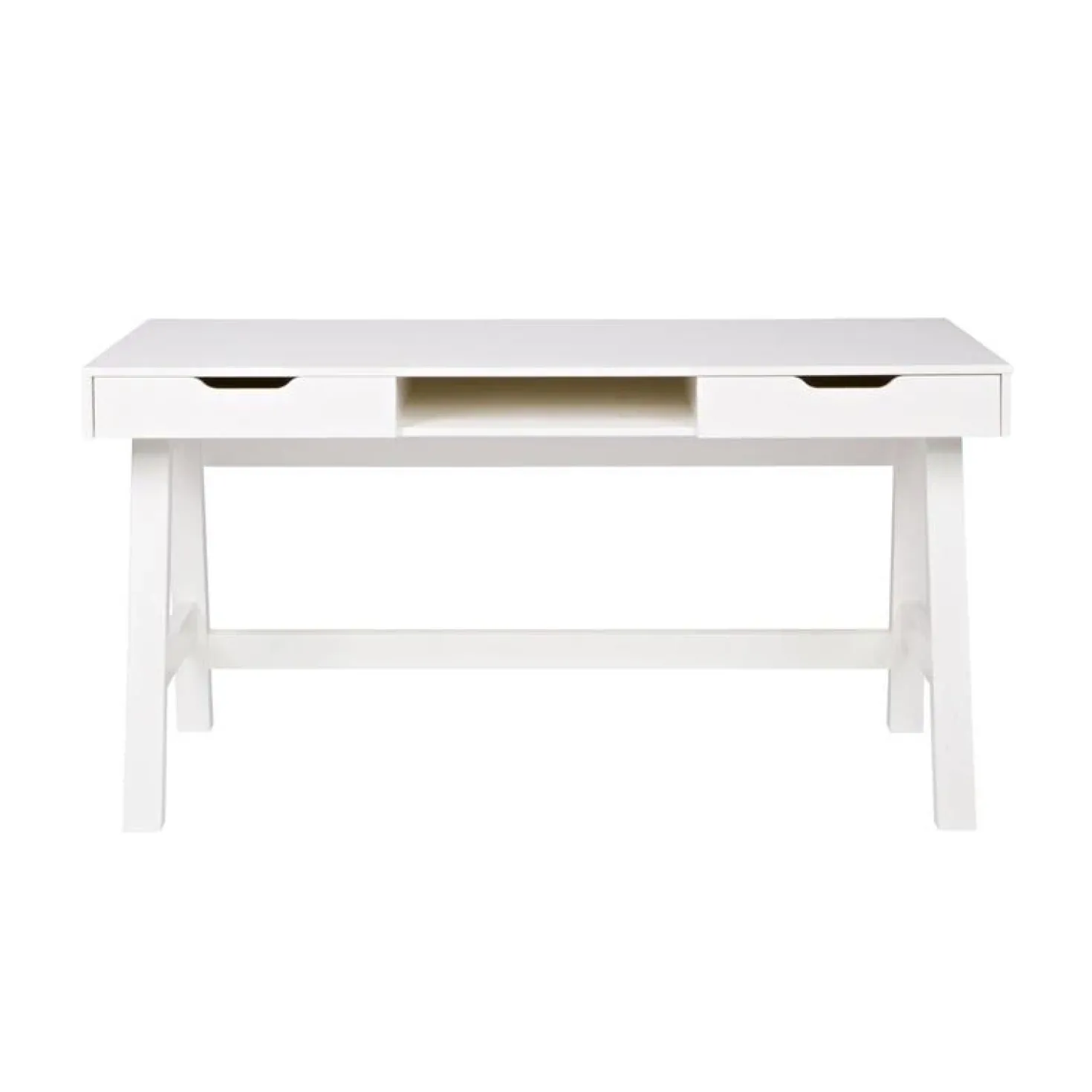 Nikki Bureau Dennenhout Wit 140cm