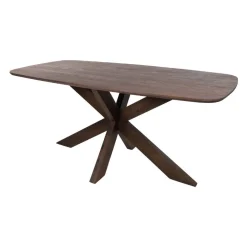 Nikki Eettafel deens ovaal Bruin Acaciahout bruin 200 cm